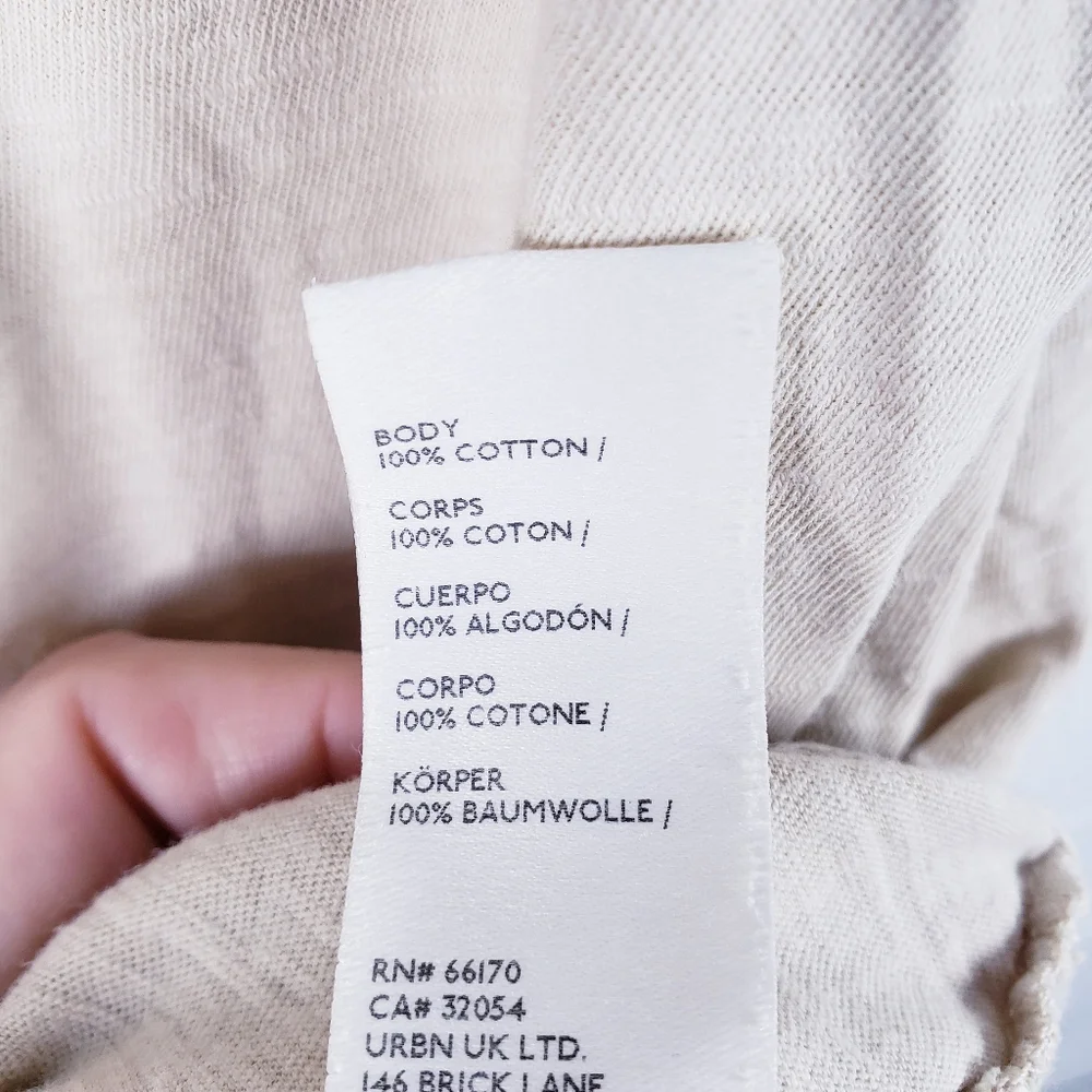 Free People We The Free Arden Oversized Long Sleeve Tee Morning Oat Size‎ Small